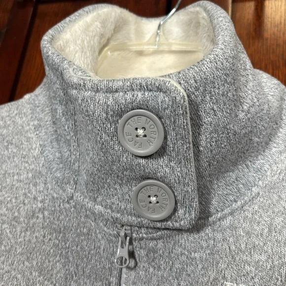 The North Face Lunabrooke Full Zip Sweater Jacket Heather Gray - Sz. Small - Picture 6 of 14